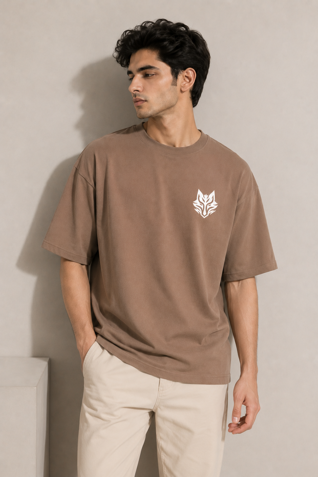 Blake Essence oversized t-shirt men taupe lifestyle casual everyday wear