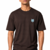 BLAKE ESSENCE The Espresso Essential Tee — Espresso oversized t-shirt for men, front view