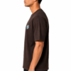 BLAKE ESSENCE The Espresso Essential Tee — Espresso oversized t-shirt for men, left side view