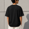 BLAKE ESSENCE The Noir Essential Tee — Noir oversized t-shirt for men, back view