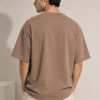 taupe-2 BLAKE ESSENCE The Taupe Essential Tee — Taupe oversized t-shirt for men, back view